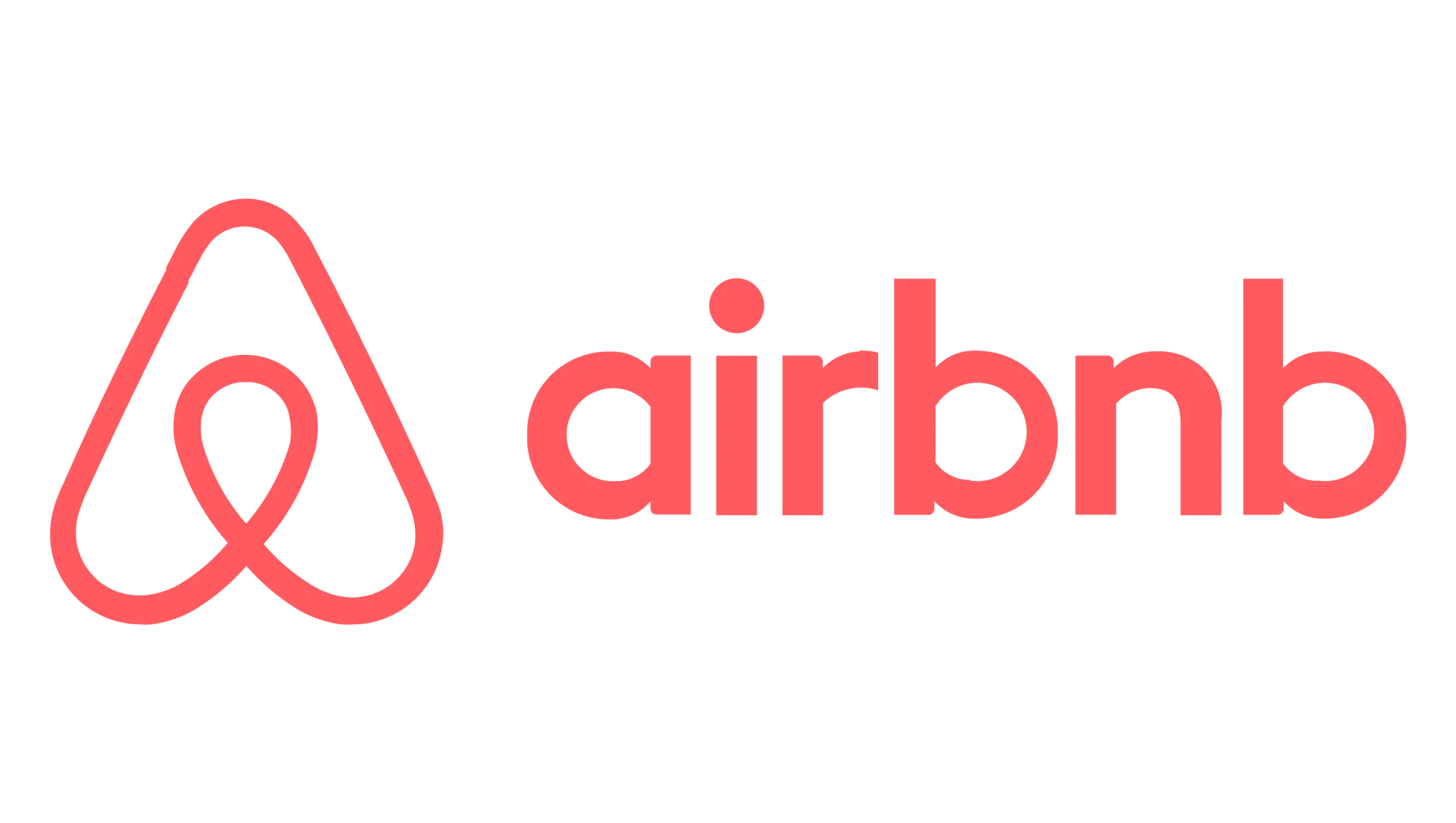 Logo Airbnb avec le célèbre symbole rouge Bélo et le mot-symbole.