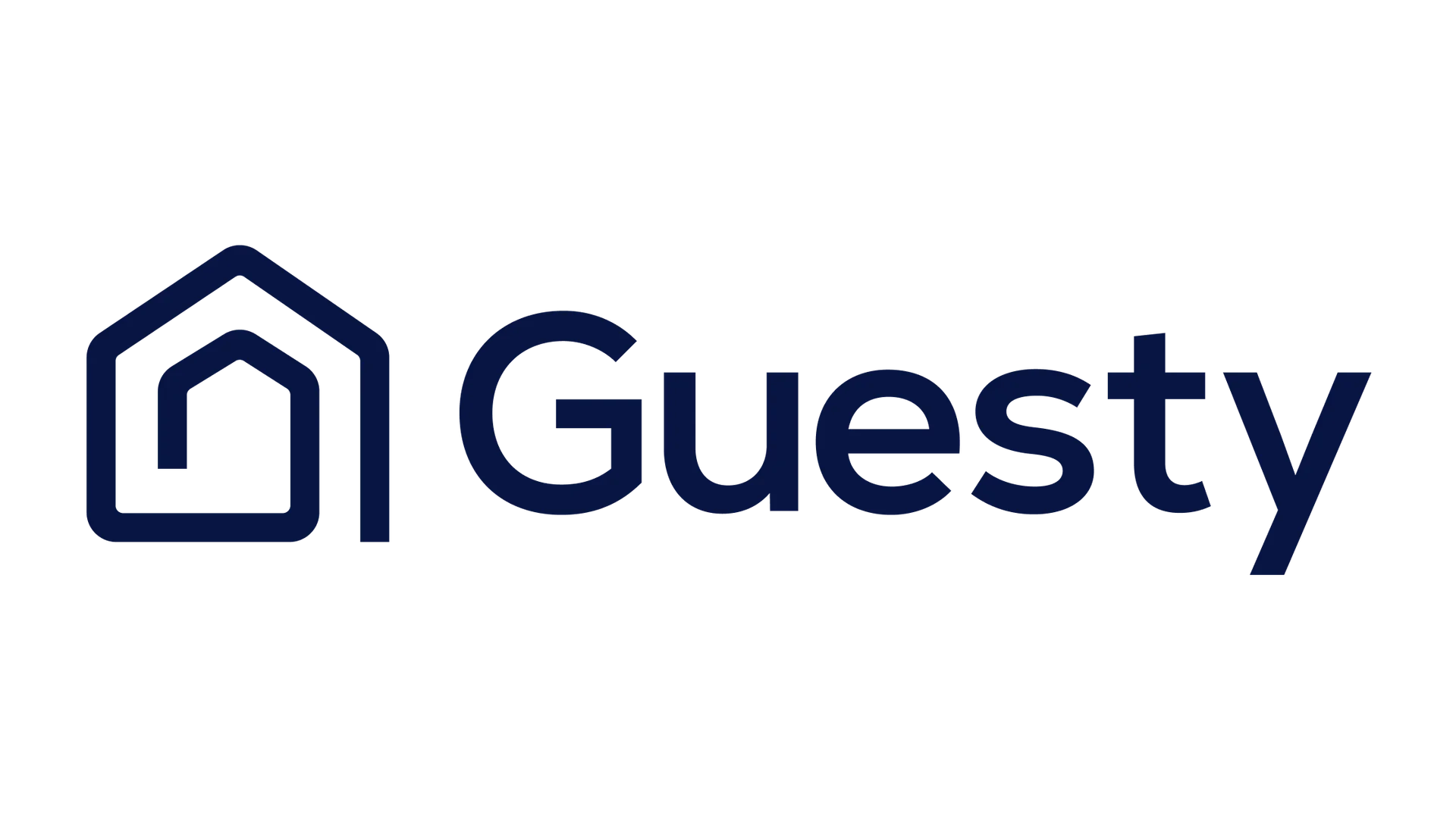 Logo Guesty avec icône bleue et mot-symbole.