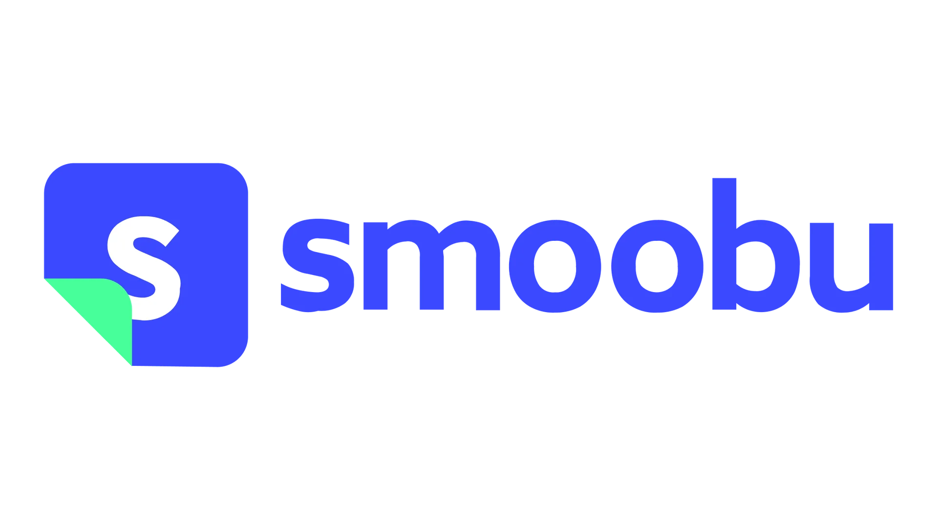 Logo Smoobu avec mot-symbole et icône bleus.