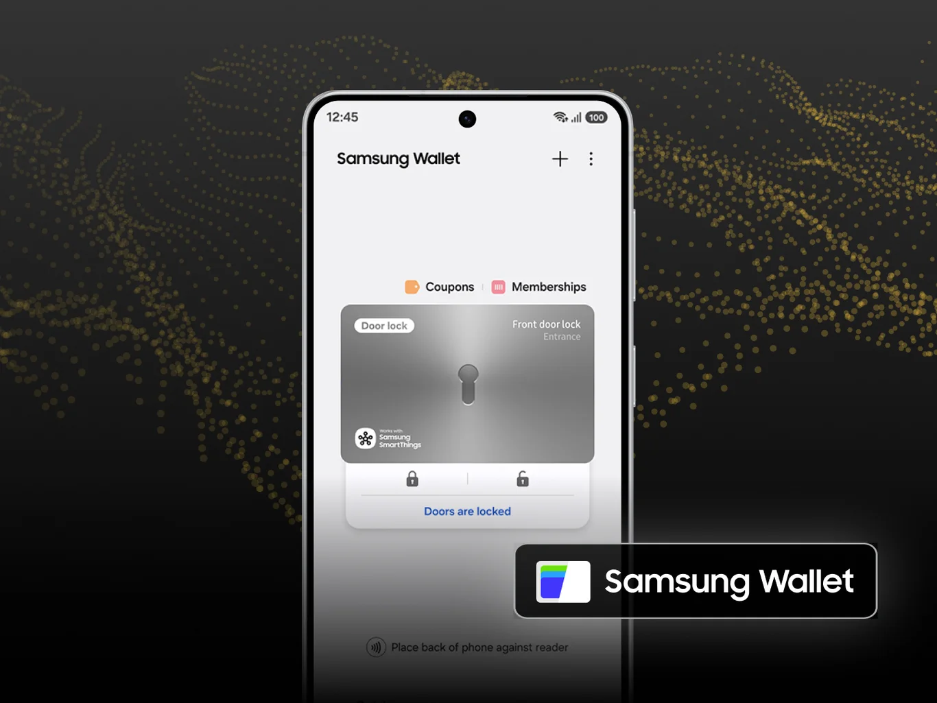 Tap to Unlock di Nuki tramite NFC con Samsung Wallet Digital Home Key su un Samsung Galaxy.